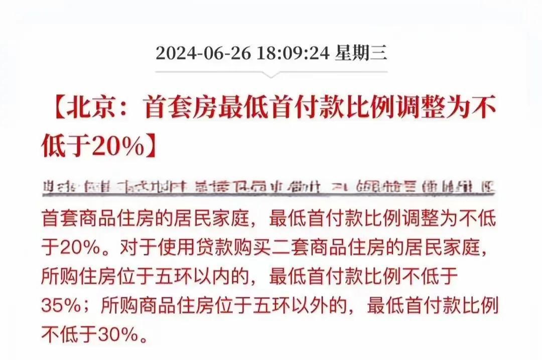 現(xiàn)在北京房子首付比例是多少是不是30