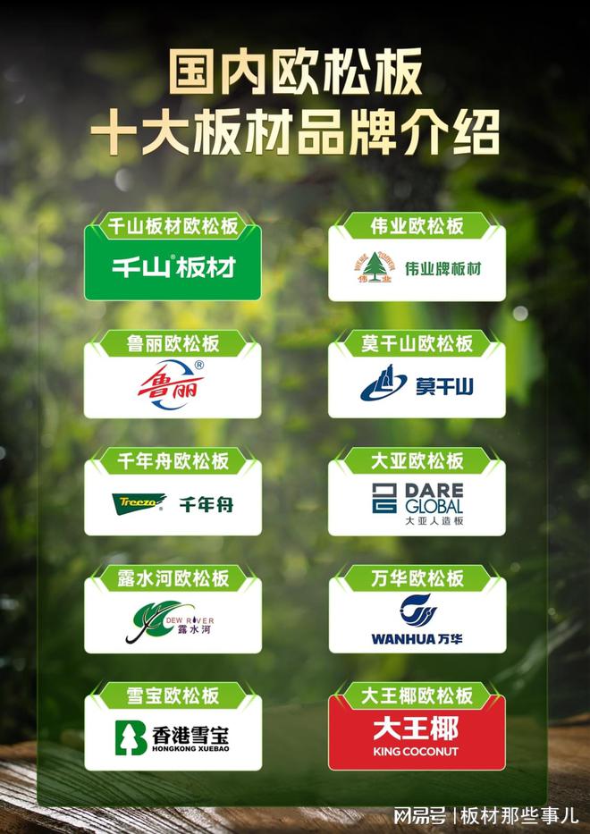 環(huán)保板材十大品牌,知道的說(shuō)一說(shuō)吧