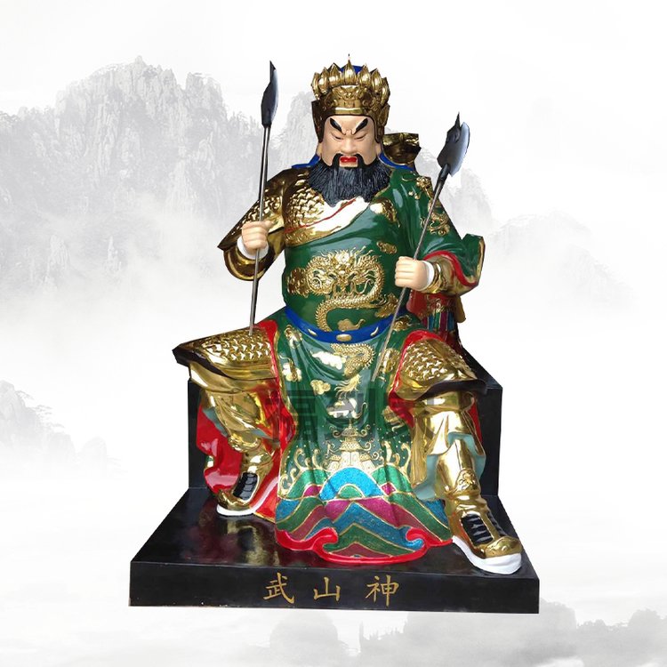 山神爺神像山神菩薩掌管牲畜山君老爺神像山神廟塑像山王爺神像